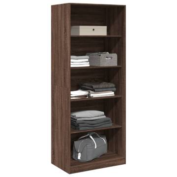 Stylish Brown Oak Wardrobe - 80x50x200 cm Engineered Wood