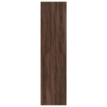 Stylish Brown Oak Wardrobe - 80x50x200 cm Engineered Wood