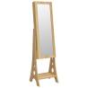 Stylish Mirror Jewellery Cabinet with LED Lights - Free Standing