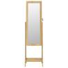 Stylish Mirror Jewellery Cabinet with LED Lights - Free Standing