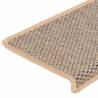 Stair Mats Self-Adhesive Sisal-Look 15 pcs - Light Beige