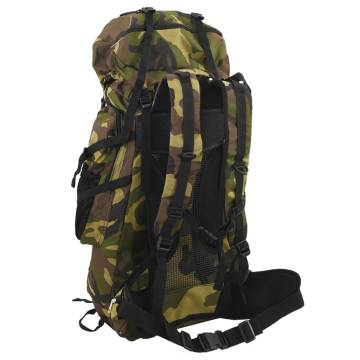 Hiking Backpack Green Camouflage 60L - Durable & Comfortable