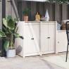 Outdoor Kitchen Doors 2 pcs White 50x9x82 cm Solid Wood Pine Colour white pine Quantity in Package 2 