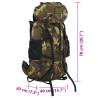 Hiking Backpack Green Camouflage 80L - Oxford Fabric