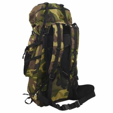 Hiking Backpack Green Camouflage 100L - Durable & Comfortable