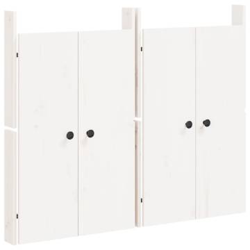 Outdoor Kitchen Doors - 2 pcs White Solid Pine | HipoMarket