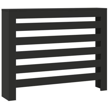 Radiator Cover Black 104x20x82 cm | Stylish Engineered Wood