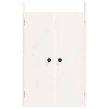 Outdoor Kitchen Doors - 2 pcs White Solid Pine | HipoMarket