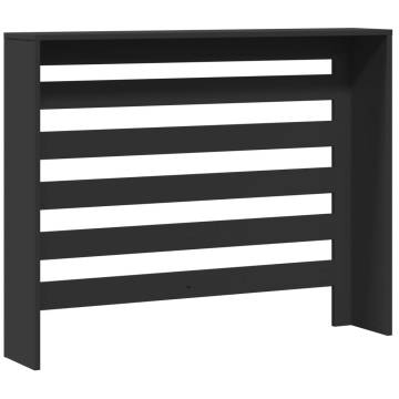 Radiator Cover Black 104x20x82 cm | Stylish Engineered Wood