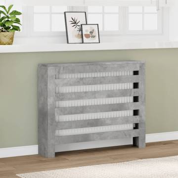 Radiator Cover Concrete Grey | Stylish Engineered Wood Design