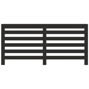 Stylish Black Radiator Cover - 175x20x82 cm Engineered Wood