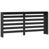 Stylish Black Radiator Cover - 175x20x82 cm Engineered Wood