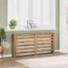  Radiator Cover Artisian Oak 175x20x82 cm Engineered Wood Colour oak Size 175 x 20 x 82 cm Quantity in Package 1 Design horizontal slats 