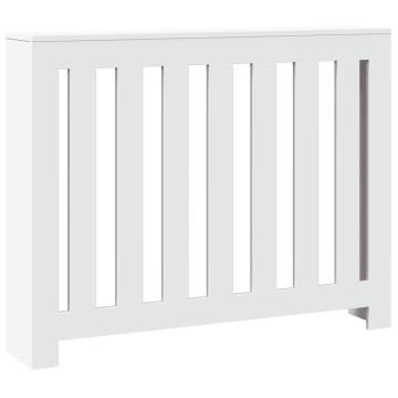 Radiator Cover White 104x20x82 cm - Stylish Engineered Wood