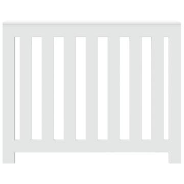 Radiator Cover White 104x20x82 cm - Stylish Engineered Wood