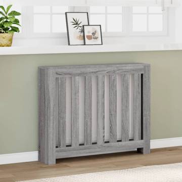 Radiator Cover Grey Sonoma - Modern Engineered Wood | HiPoMarket