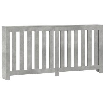 Stylish Radiator Cover in Concrete Grey - 175x20x82 cm