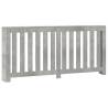 Stylish Radiator Cover in Concrete Grey - 175x20x82 cm