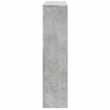 Stylish Radiator Cover in Concrete Grey - 175x20x82 cm