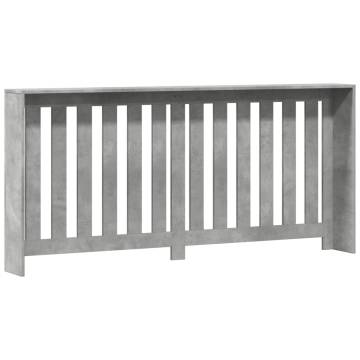 Stylish Radiator Cover in Concrete Grey - 175x20x82 cm