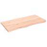 Bathroom Countertop 100x50 cm Untreated Solid Wood - Hipomarket