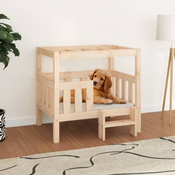 Comfortable Solid Wood Dog Bed - 75.5x63.5x70 cm