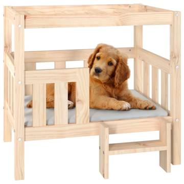 Comfortable Solid Wood Dog Bed - 75.5x63.5x70 cm