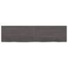 Wall Shelf Dark Brown 120x30 cm - Solid Oak Wood