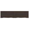 Wall Shelf Dark Brown 120x30 cm - Solid Oak Wood