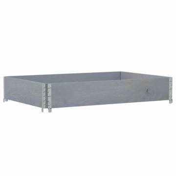 Pallet Collar Grey 120x80 cm | Solid Wood Pine for Storage