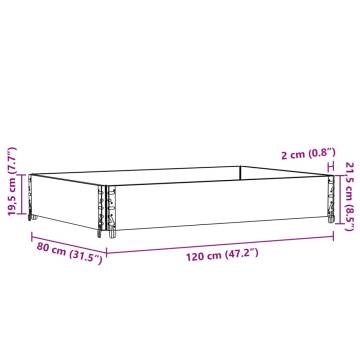 Pallet Collar Grey 120x80 cm | Solid Wood Pine for Storage