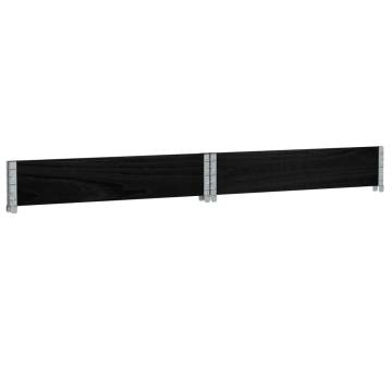 Pallet Collar Black 100x100 cm - Solid Wood Pine