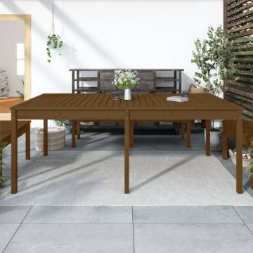 Honey Brown Garden Table - Solid Pine Wood 203.5x100 cm