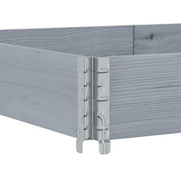 Pallet Collar Grey 150x100 cm Solid Wood Pine - HipoMarket