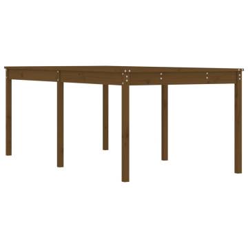 Honey Brown Garden Table - Solid Pine Wood 203.5x100 cm