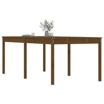 Honey Brown Garden Table - Solid Pine Wood 203.5x100 cm