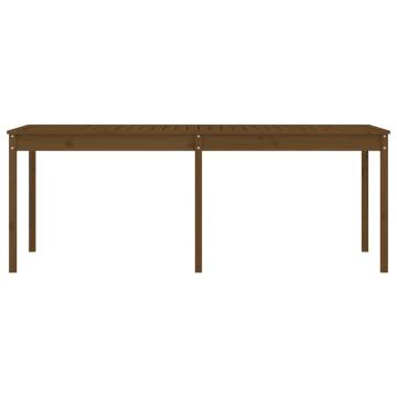 Honey Brown Garden Table - Solid Pine Wood 203.5x100 cm