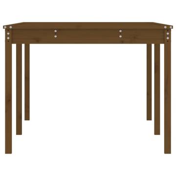 Honey Brown Garden Table - Solid Pine Wood 203.5x100 cm