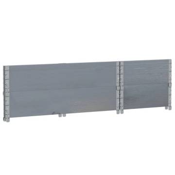 Pallet Collars 2 pcs Grey 100x50 cm - Durable Pine Wood