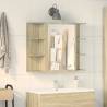  Bathroom Mirror Cabinet Sonoma Oak 80x20.5x64 cm Engineered Wood Colour sonoma oak Quantity in Package 1 