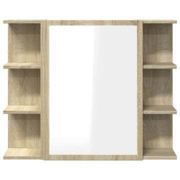 Bathroom Mirror Cabinet Sonoma Oak - 80x20.5x64 cm