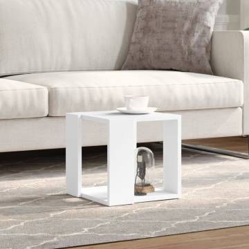 Stylish White Coffee Table | Engineered Wood 32x32x30 cm