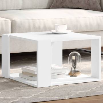 Stylish White Coffee Table - 51.5x51.5x30 cm | HipoMarket