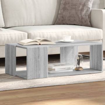 Stylish Grey Sonoma Coffee Table - 89.5x48x30 cm | HipoMarket