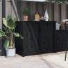 Outdoor Kitchen Doors 2 pcs Black 50x9x82 cm Solid Wood Pine Colour black pine Quantity in Package 2 