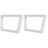 Shelf Brackets for Washbasin - 2 pcs White Trapezium Steel