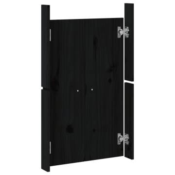 Elegant Black Outdoor Kitchen Doors - 50x9x82 cm Pine Wood