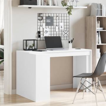 Stylish White Office Desk - 123.5x73.5x75 cm | HipoMarket