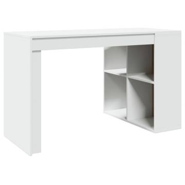 Stylish White Office Desk - 123.5x73.5x75 cm | HipoMarket