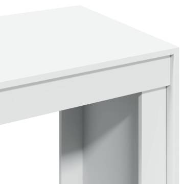 Stylish White Office Desk - 123.5x73.5x75 cm | HipoMarket